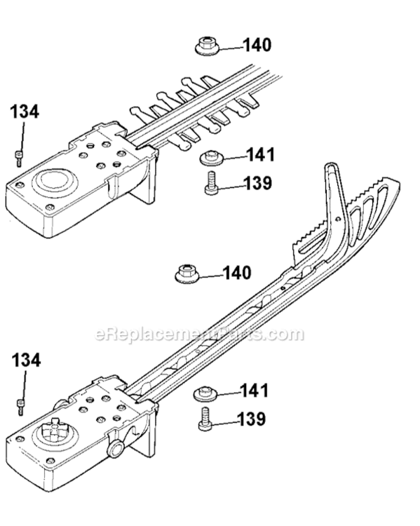 Page A Diagram and Parts List for XB10 Type 1 Black and Decker Hedge Trimmer